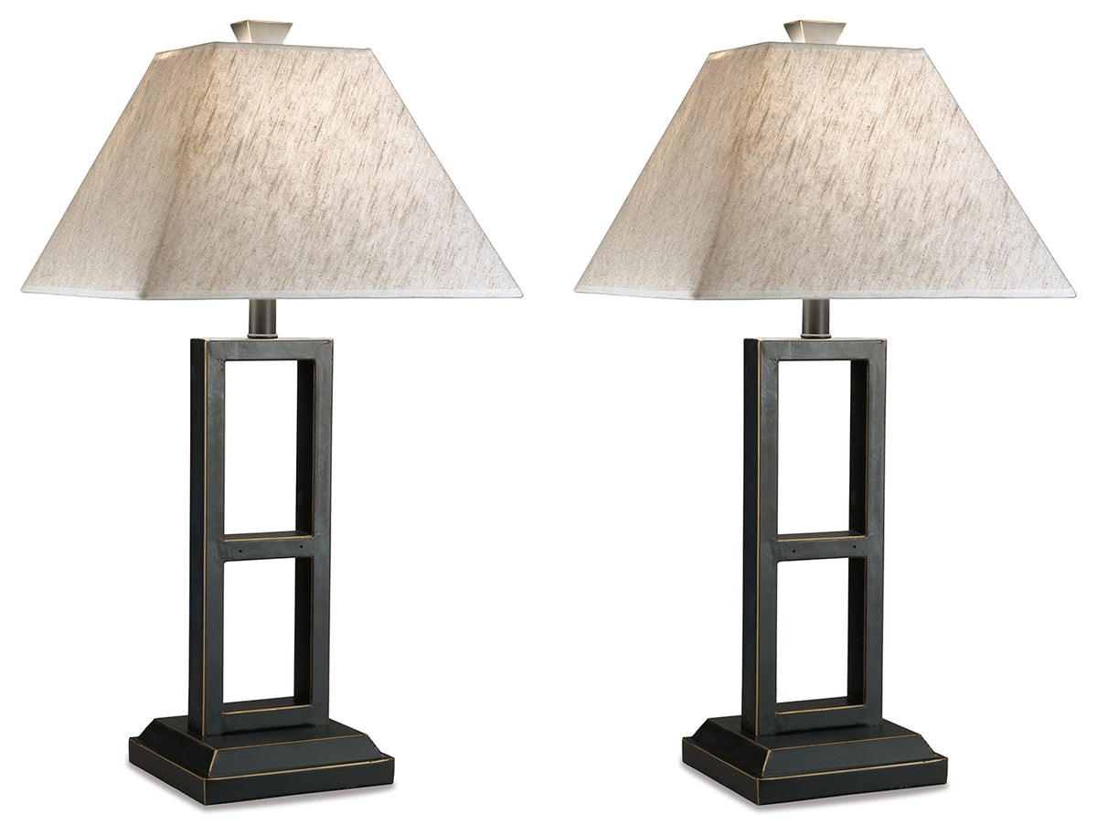 J&M Furniture - Ashley Furniture - Deidra Table Lamp (Set of 2) - Metal Table Lamp (Set of 2) / Black - L318924