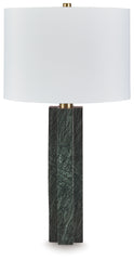 J&M Furniture - Ashley Furniture - Keegan Table Lamp - Marble Table Lamp (1/CN) / Green - L429084