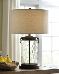 J&M Furniture - Ashley Furniture - Tailynn Table Lamp (Set of 2) - Table Lamp (Set of 2) / Clear/Bronze Finish - L430324X2