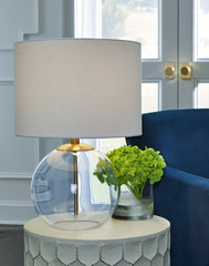 J&M Furniture - Ashley Furniture - Samder Table Lamp (Set of 2) - Table Lamp (Set of 2) / Clear/Brass Finish - L430744X2
