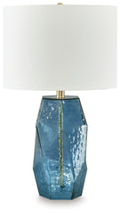 J&M Furniture - Ashley Furniture - Tallow Table Lamp - Glass Table Lamp (1/CN) / Blue - L430854