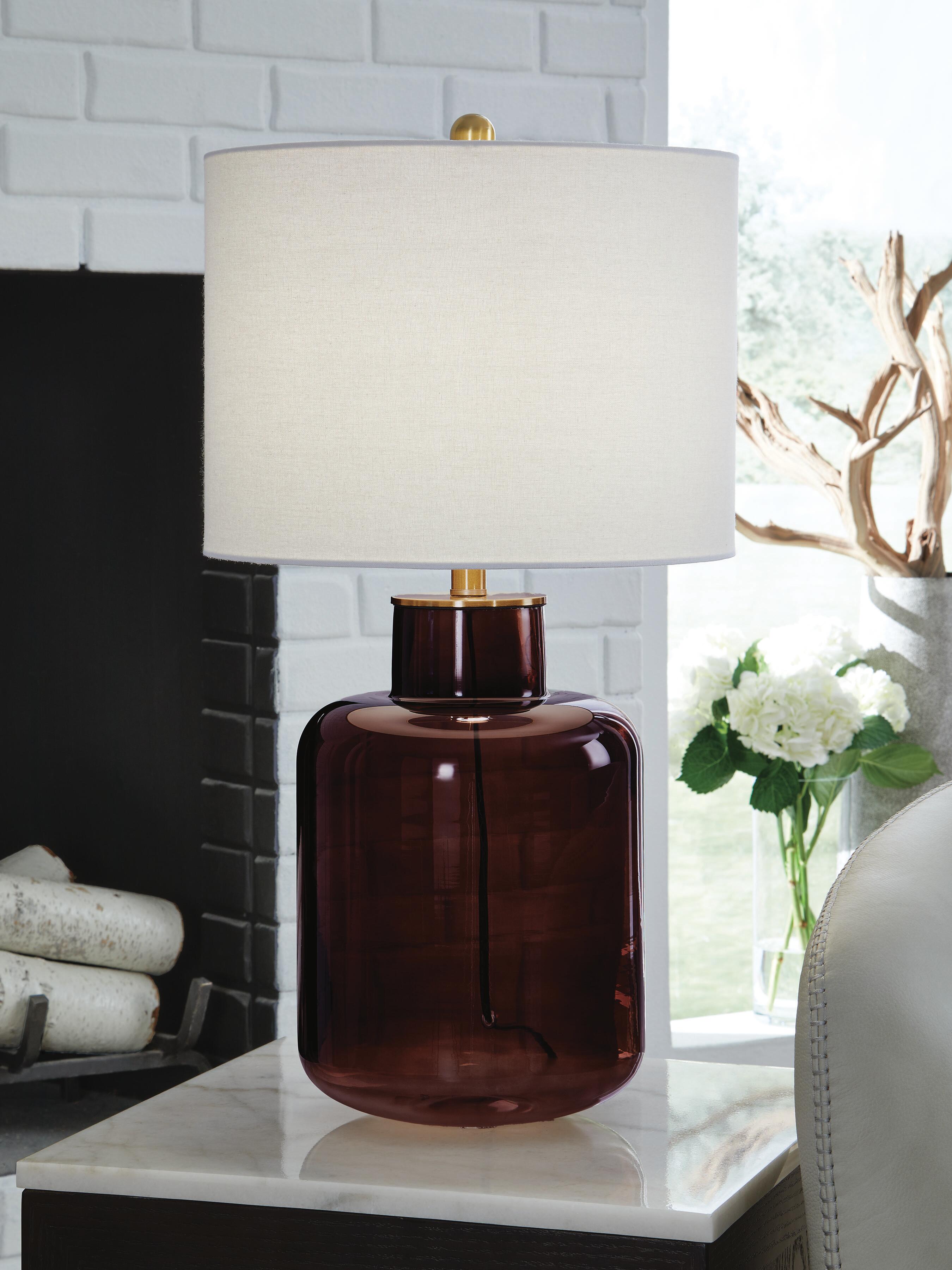 J&M Furniture - Ashley Furniture - Mette Table Lamp - Glass Table Lamp (1/CN) - L430924