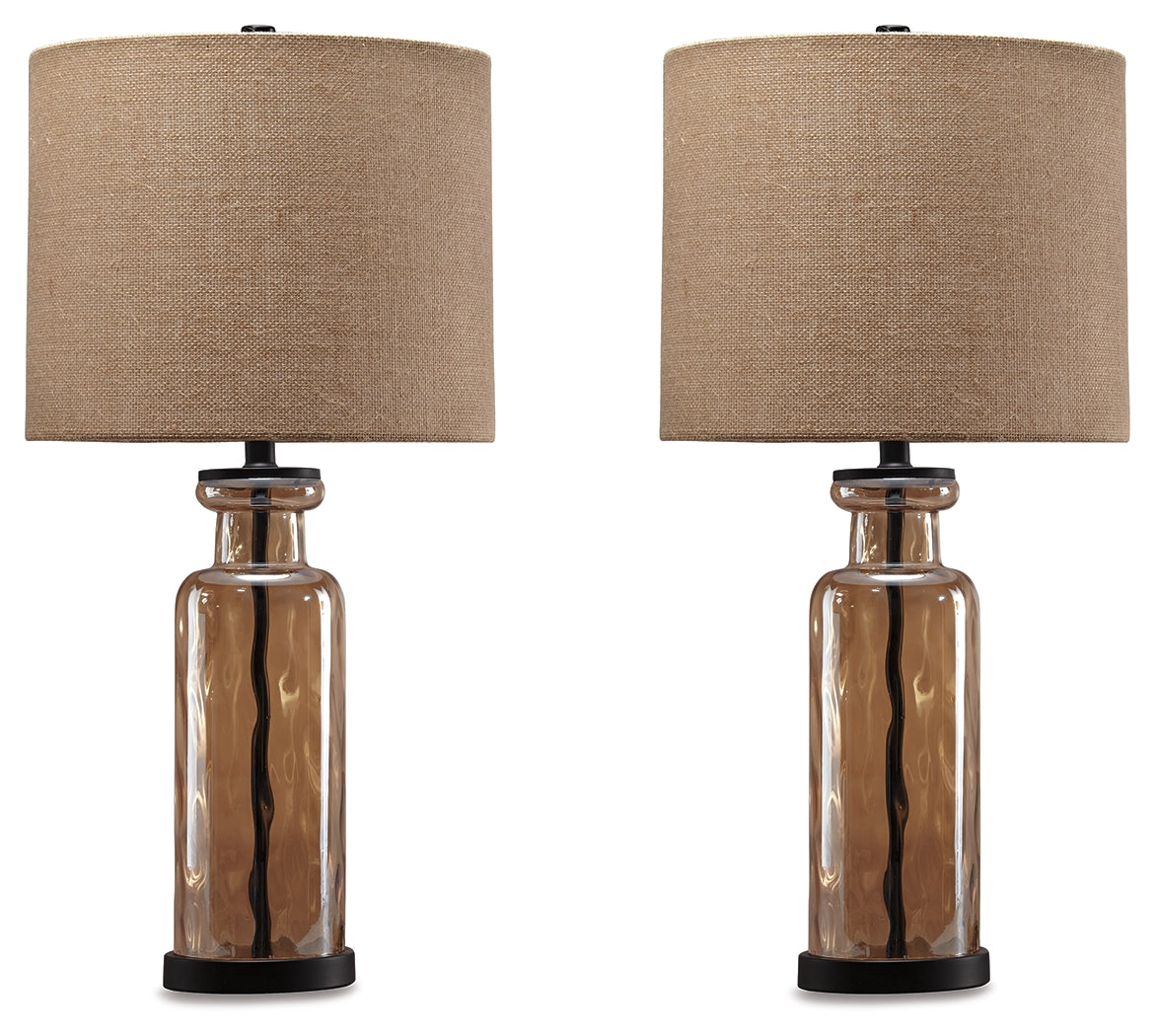 J&M Furniture - Ashley Furniture - Laurentia Table Lamp (Set of 2) - Table Lamp (Set of 2) / Champagne - L431414X2