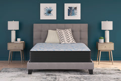 J&M Furniture - Ashley Furniture - Elite Springs Firm Twin Mattress - Twin / Gray/Blue - M40511