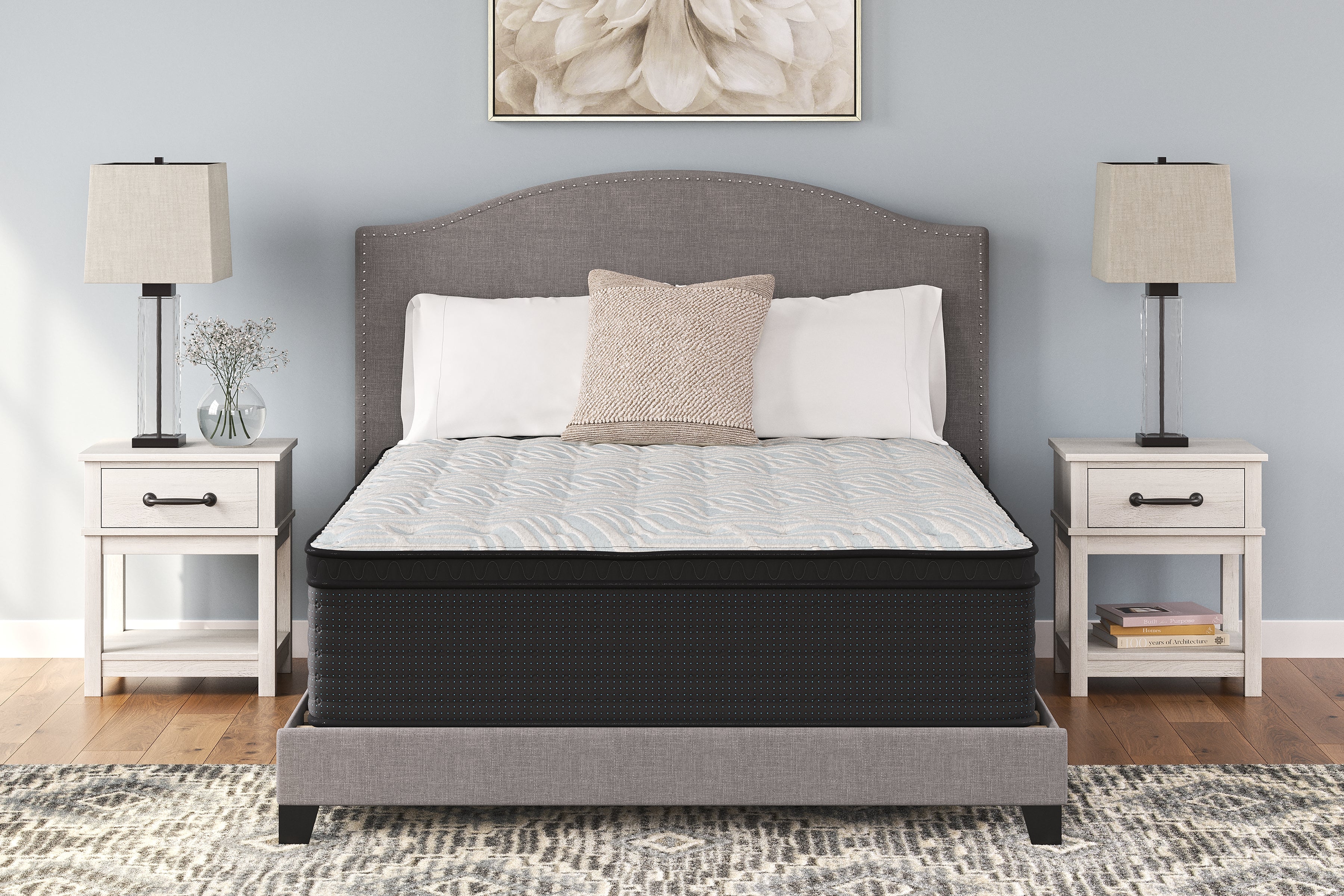 J&M Furniture - Ashley Furniture - Palisades ET California King Mattress - California King / Gray/Blue - M41751