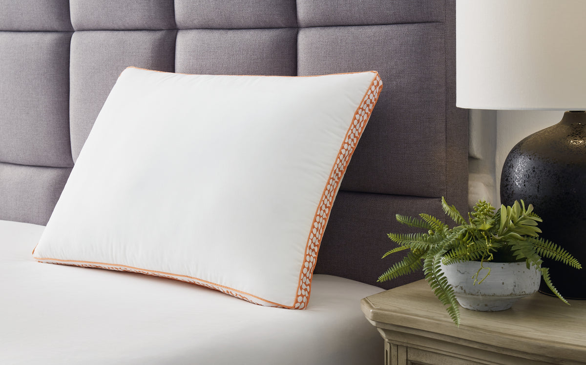 J&M Furniture - Ashley Furniture - Zephyr 2.0 3-in-1 Pillow (6/Case) - 3-in-1 Pillow (6/CS) / White/Orange - M52112