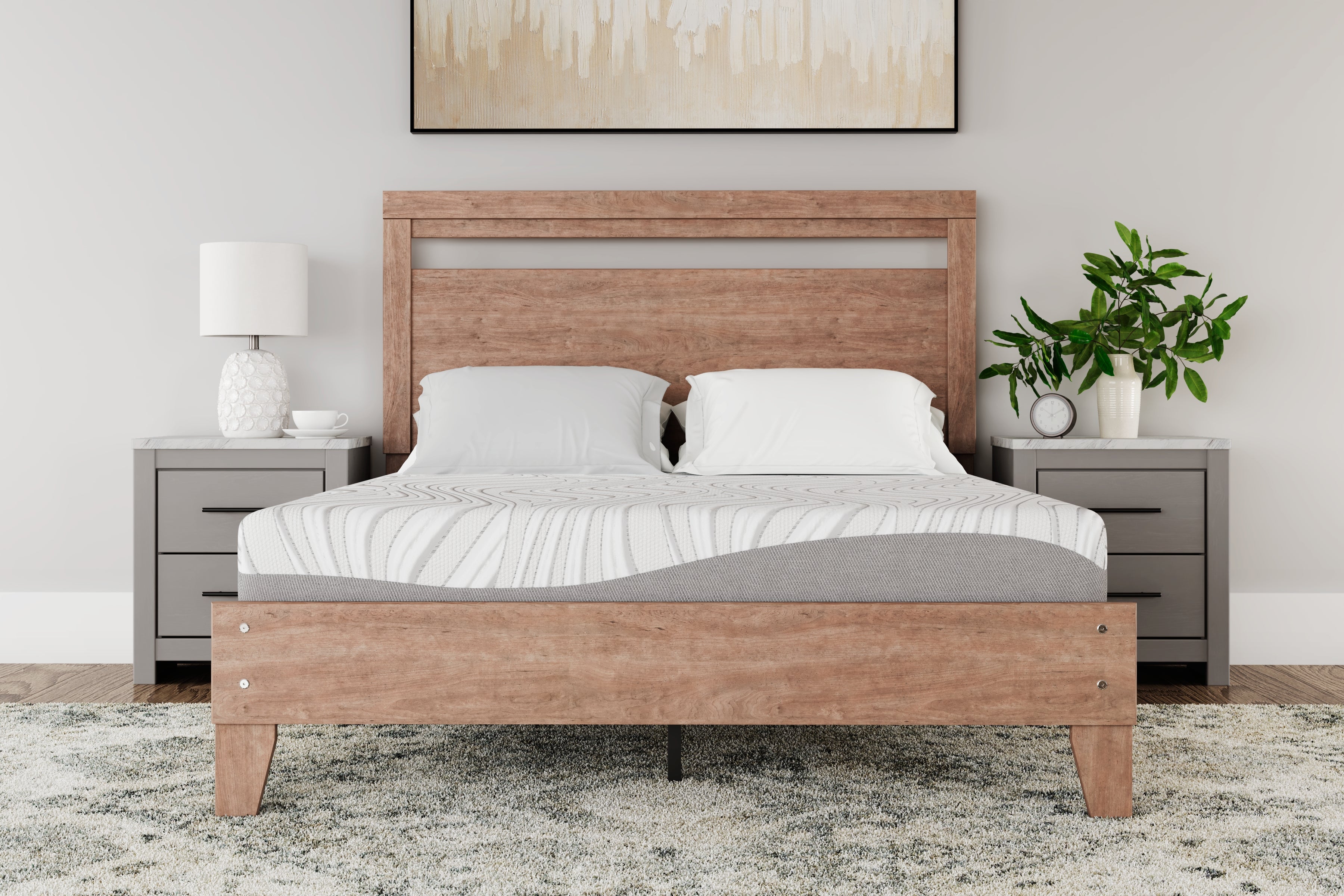 J&M Furniture - Ashley Furniture - 8 Inch Memory Foam Full Mattress - Full / White - M59121