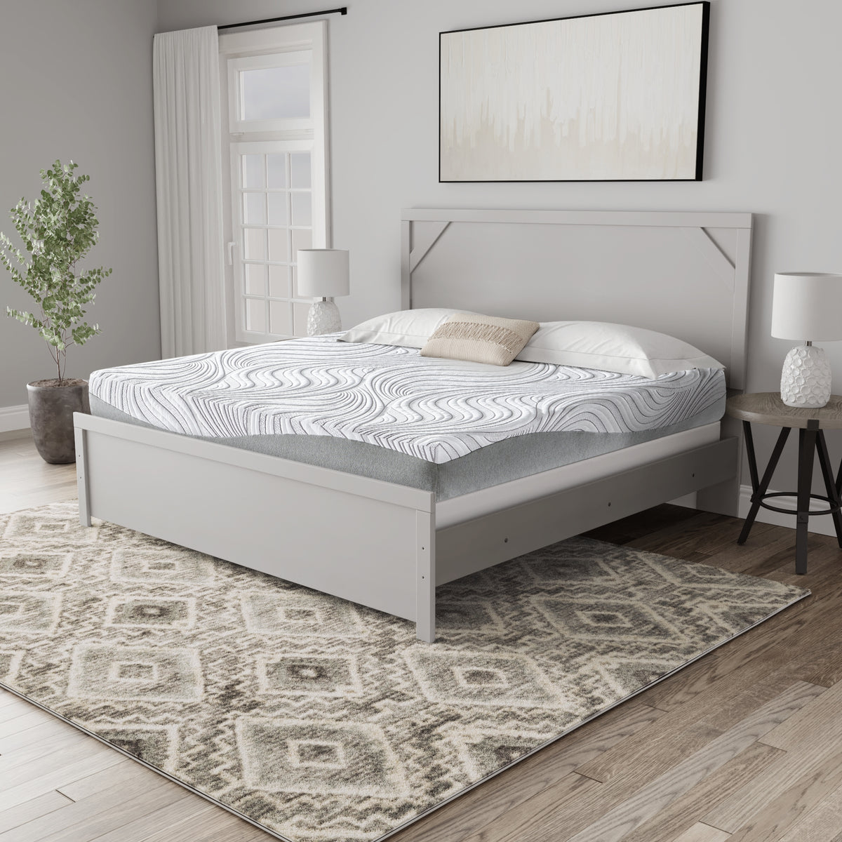 J&M Furniture - Ashley Furniture - 12 Inch Memory Foam Full Mattress - Full / White - M59321