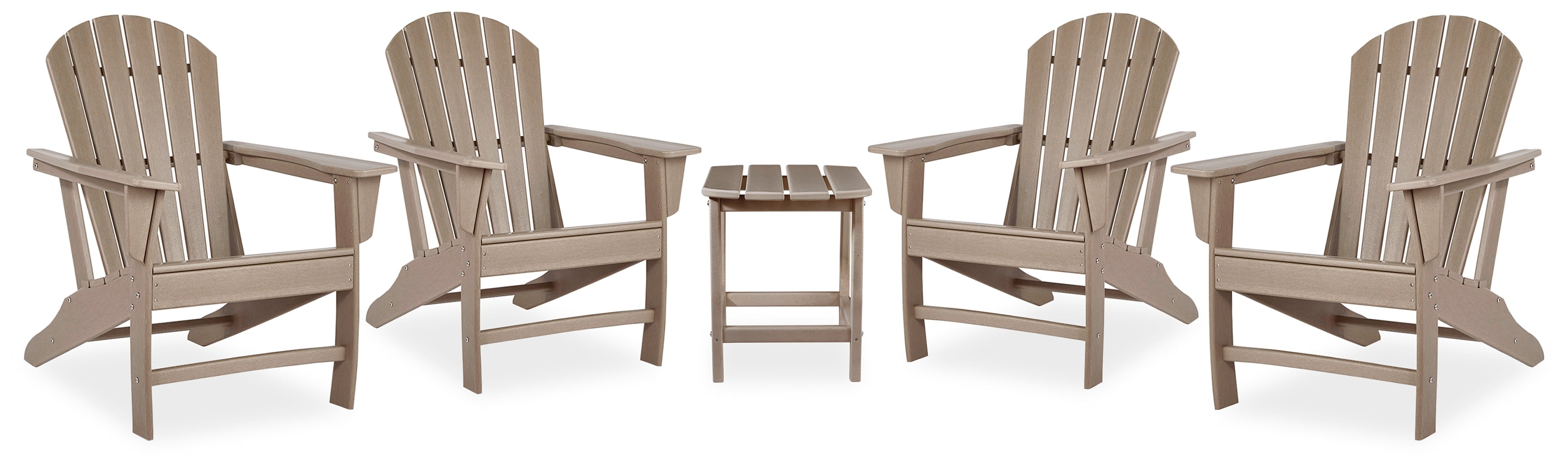 J&M Furniture - Ashley Furniture - Sundown Treasure 4 Adirondack Chairs and Outdoor End Table - 4 Adirondack Chairs and Outdoor End Table - P014P2