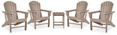 J&M Furniture - Ashley Furniture - Sundown Treasure 4 Adirondack Chairs and Outdoor End Table - 4 Adirondack Chairs and Outdoor End Table - P014P2