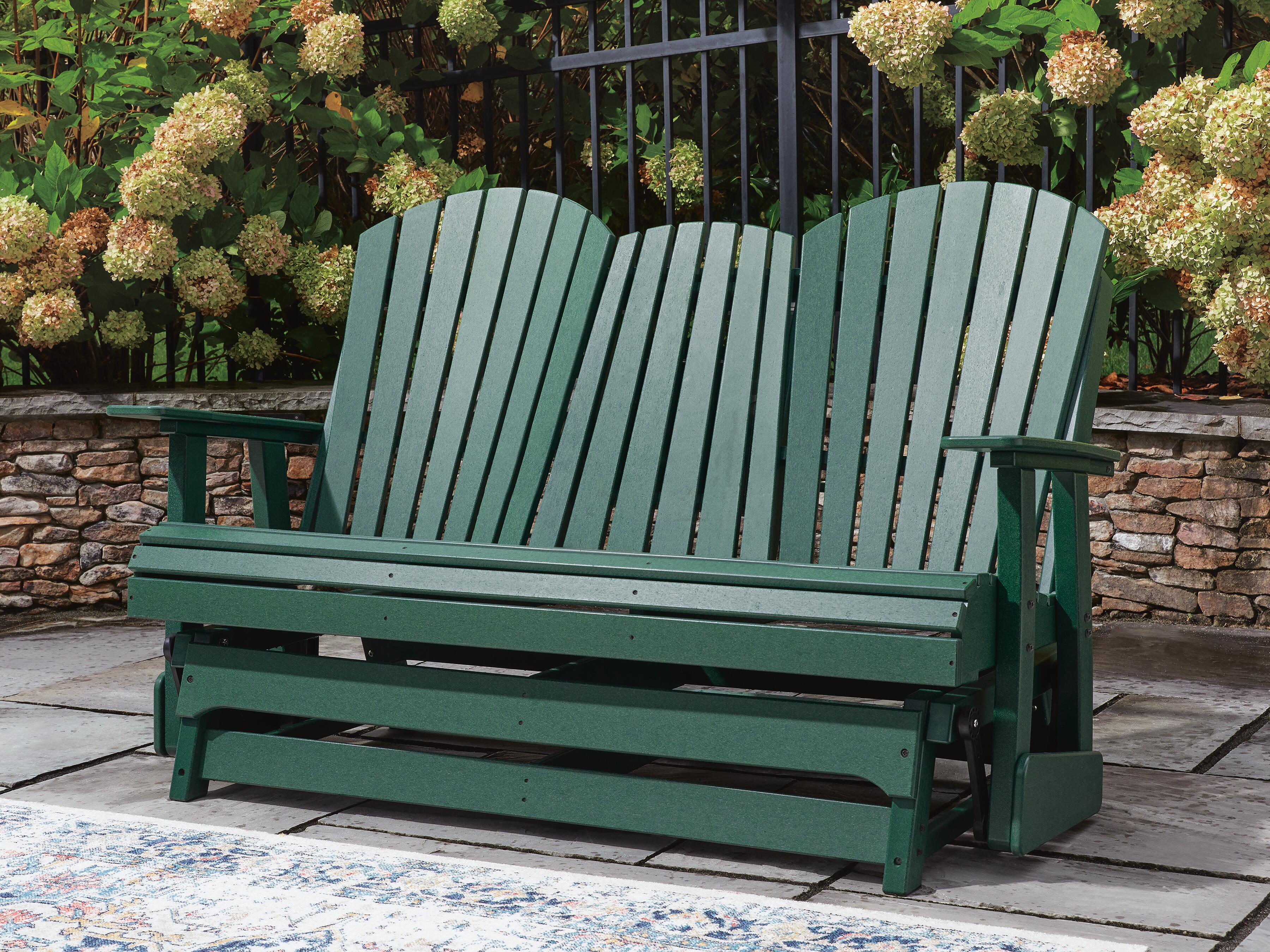 J&M Furniture - Ashley Furniture - Shell Beach Outdoor Loveseat Glider - Loveseat Glider - PCP115-835