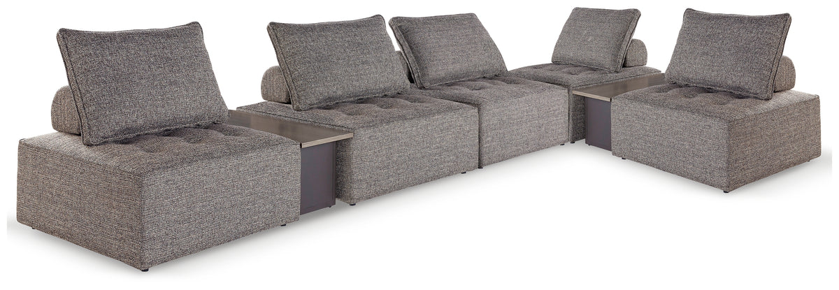 J&M Furniture - Ashley Furniture - Bree Zee 7-Piece Outdoor Modular Seating - 7-Piece Outdoor Modular Seating / Brown - P160P13