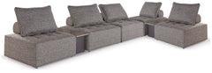 J&M Furniture - Ashley Furniture - Bree Zee 7-Piece Outdoor Modular Seating - 7-Piece Outdoor Modular Seating / Brown - P160P13