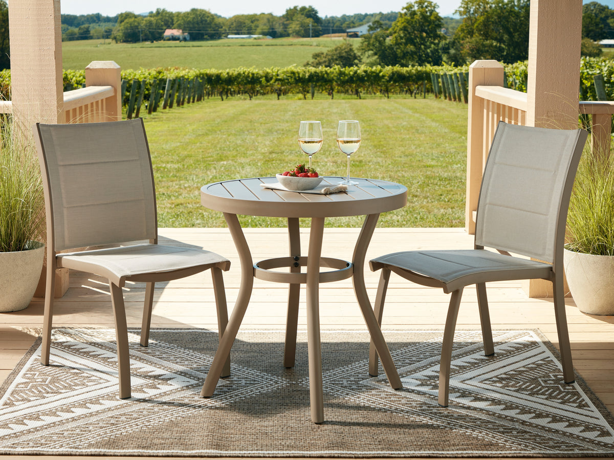 J&M Furniture - Ashley Furniture - Mission Beach Outdoor Table and 2 Chairs - Chairs w/Table Set (3/CN) / Beige - PCP200-050