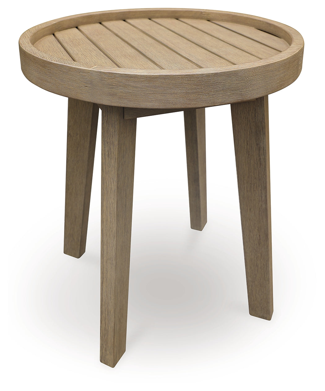 J&M Furniture - Ashley Furniture - Marina Sun Outdoor End Table - Round End Table / Beige - PCP204-706