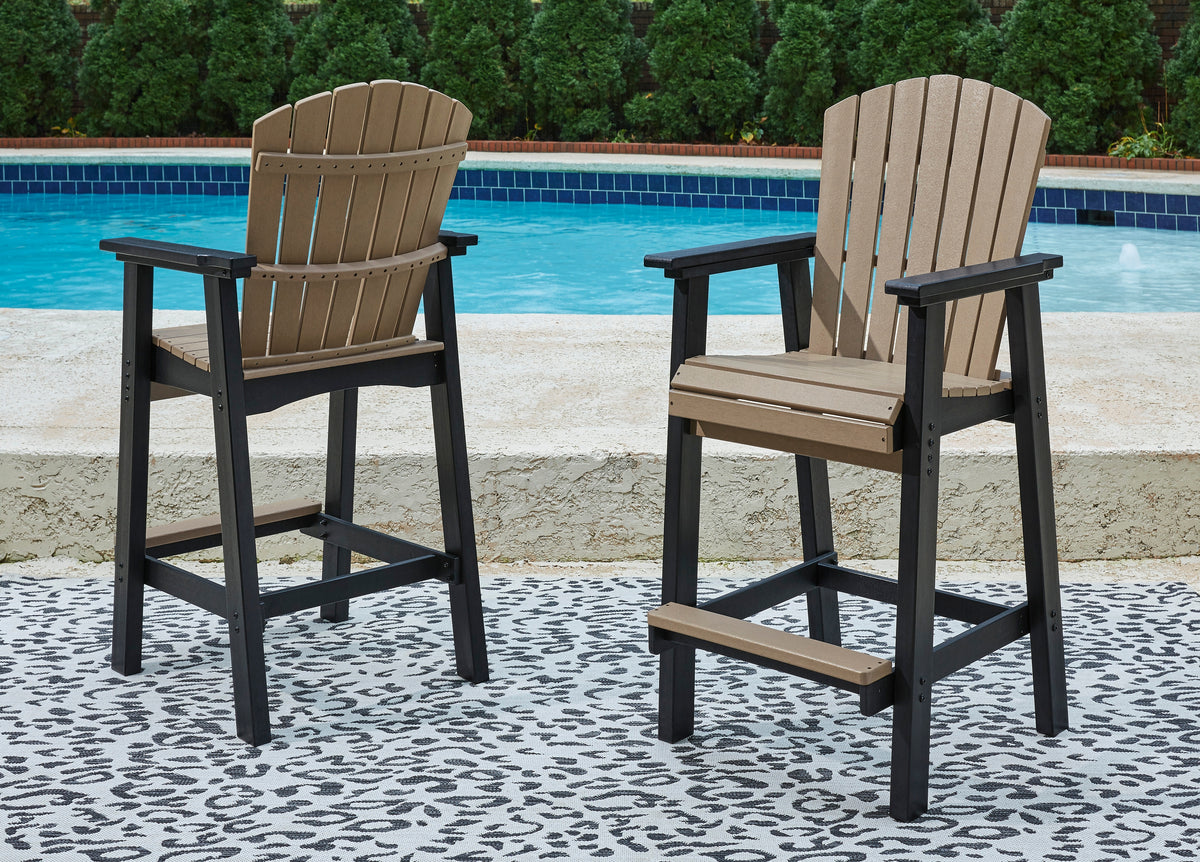 J&M Furniture - Ashley Furniture - Fairen Trail Barstool (Set of 2) - Tall Barstool (Set of 2) / Black/Driftwood - P211-130