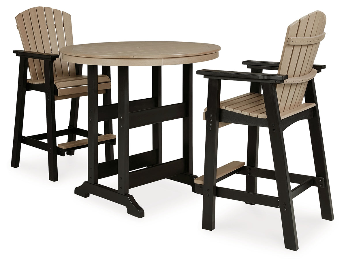 J&M Furniture - Ashley Furniture - Fairen Trail Outdoor Counter Height Dining Table with 2 Barstools - Outdoor Counter Height Dining Table with 2 Barstools - P211B2