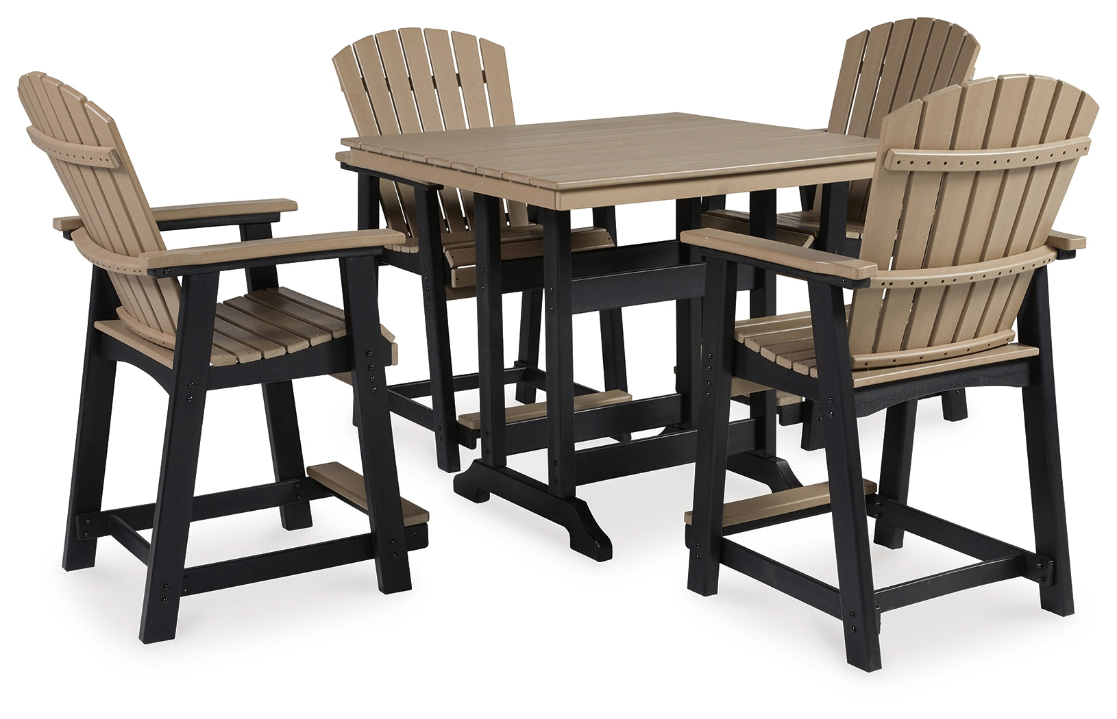 J&M Furniture - Ashley Furniture - Fairen Trail Outdoor Counter Height Dining Table with 4 Barstools - Outdoor Counter Height Dining Table with 4 Barstools - P211P3