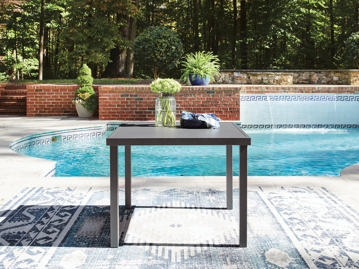 J&M Furniture - Ashley Furniture - Rocky Creek Outdoor Dining Table - Square Dining Table w/UMB OPT - PCP326-615