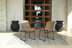J&M Furniture - Ashley Furniture - Amaris Outdoor Dining Chair (Set of 2) - Chair (Set of 2) / Brown/Black - P369-601