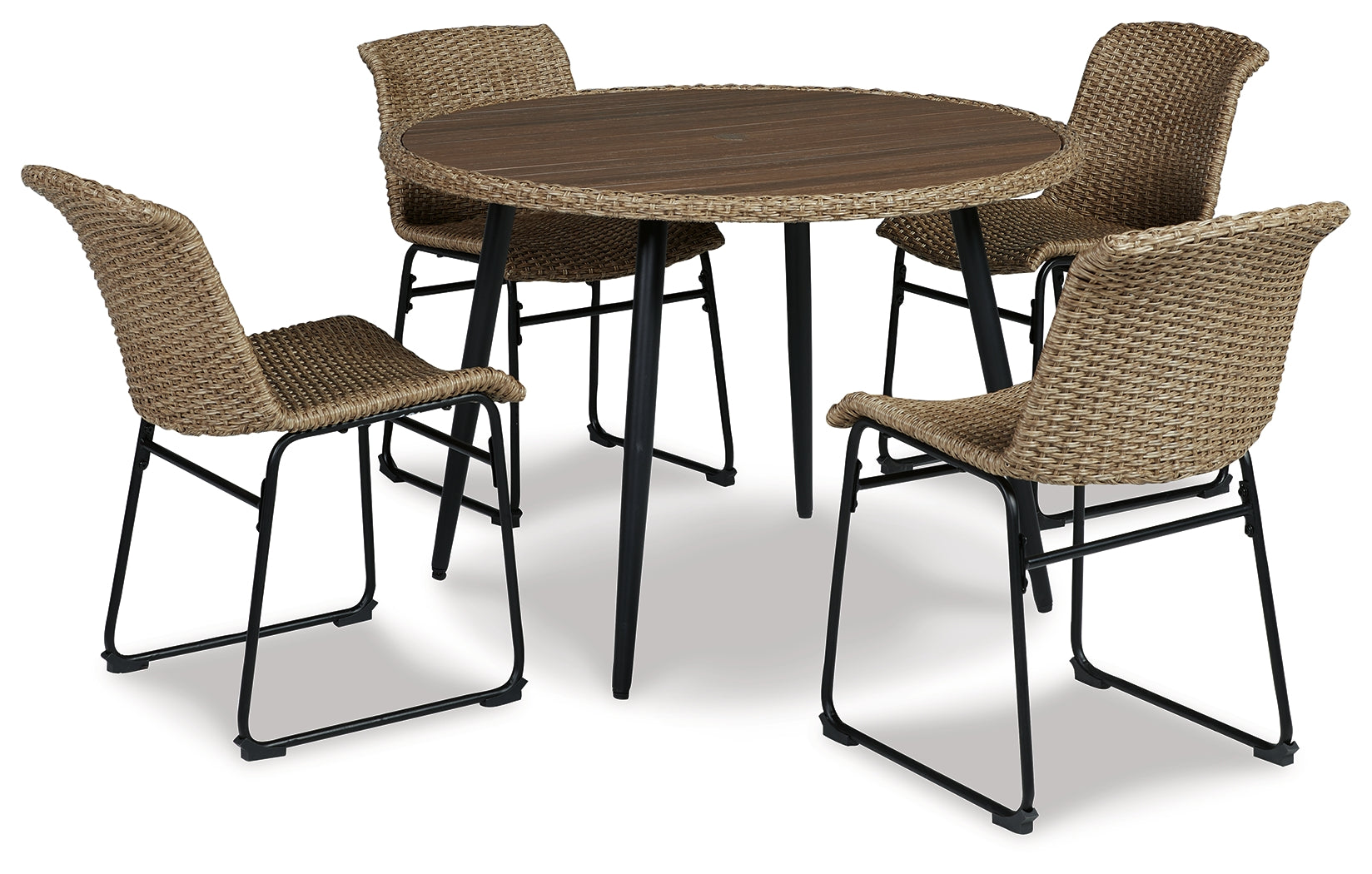J&M Furniture - Ashley Furniture - Amaris Outdoor Dining Table with 4 Chairs - Outdoor Dining Table with 4 Chairs - P369P1
