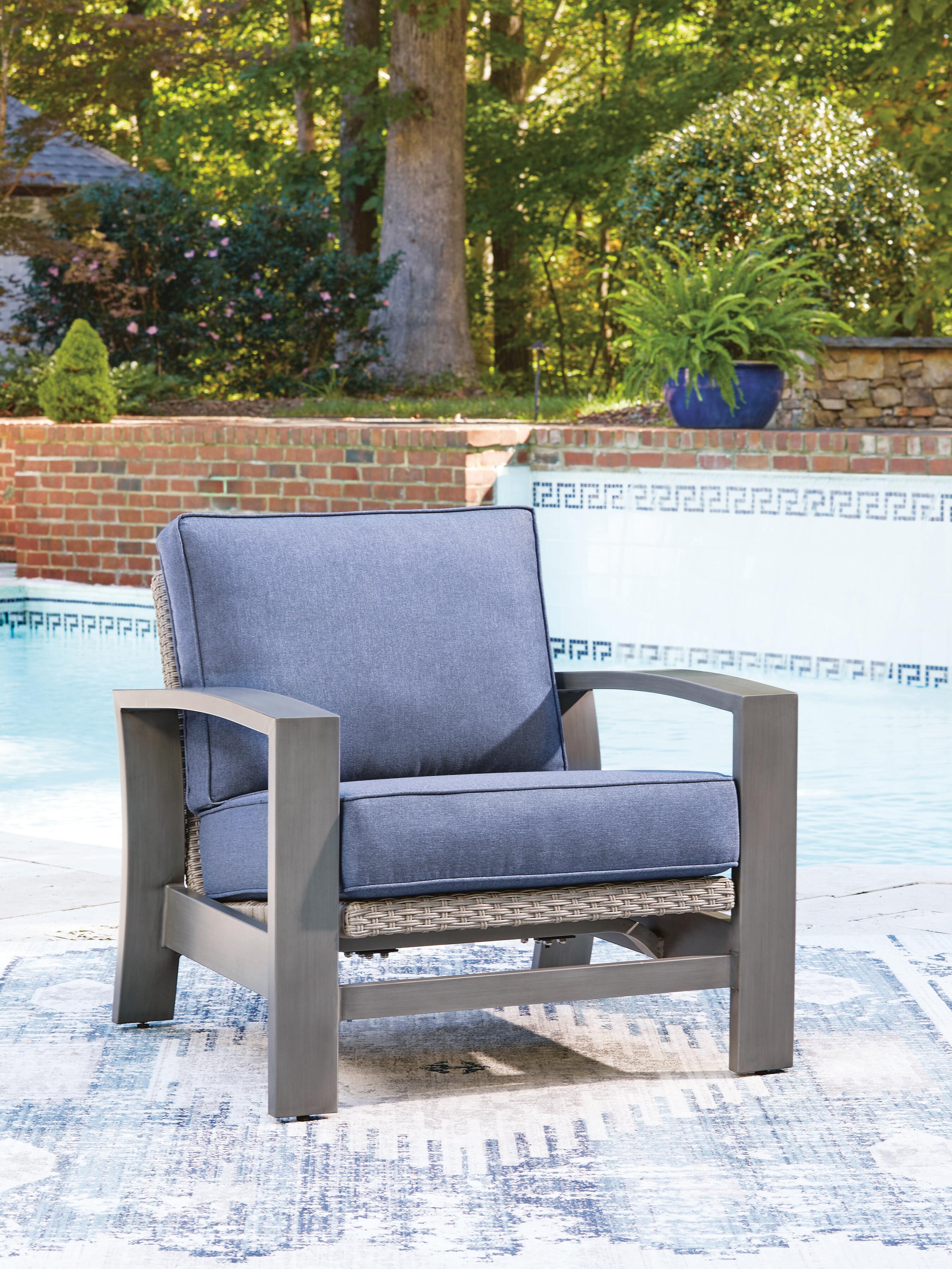 J&M Furniture - Ashley Furniture - Half Moon Beach Outdoor Spring Lounge Chair - Spring Lounge Chair - PCP418-820