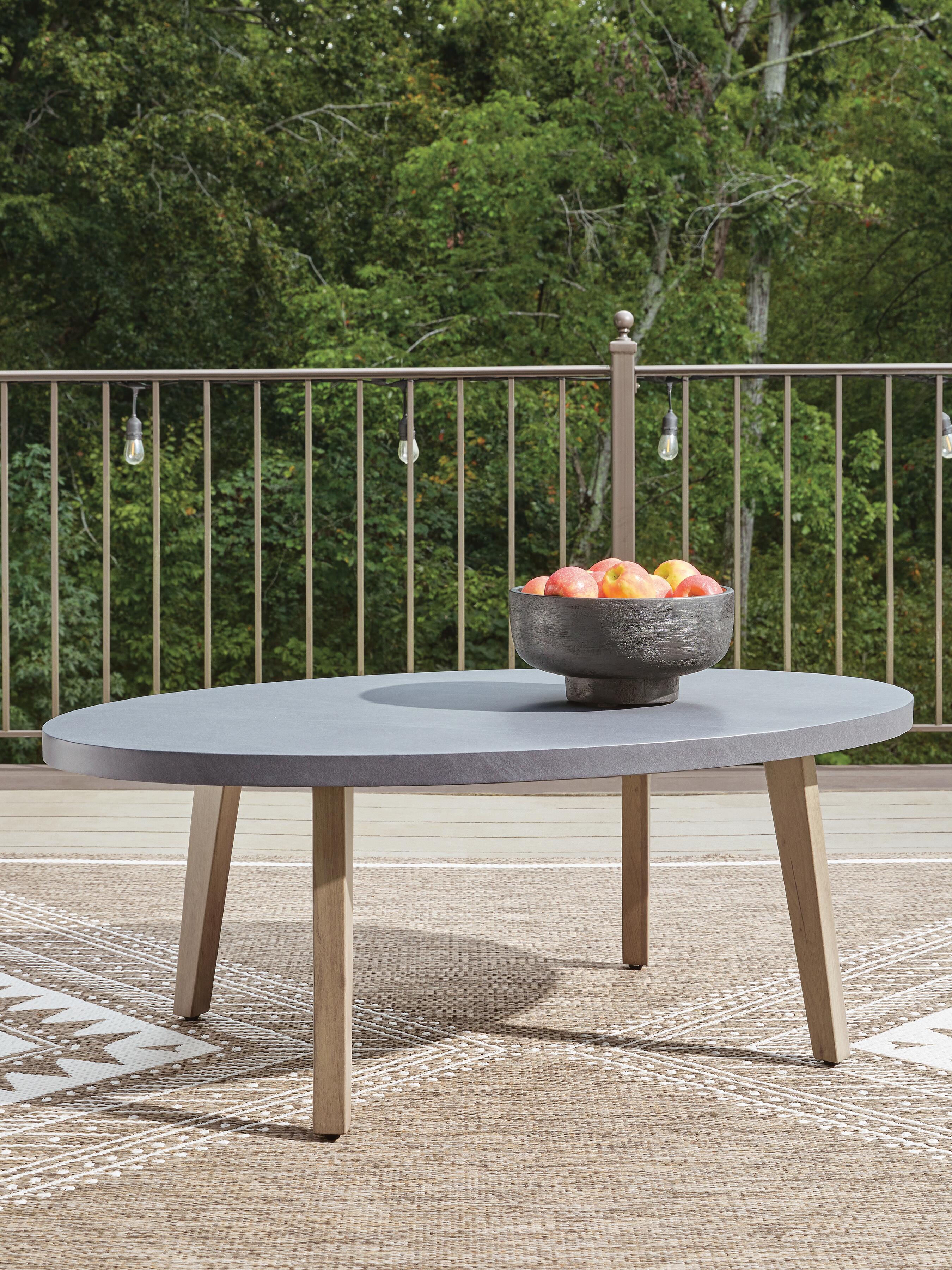 J&M Furniture - Ashley Furniture - Harmony Headlands Outdoor Coffee Table - Oval Cocktail Table - PCP428-701