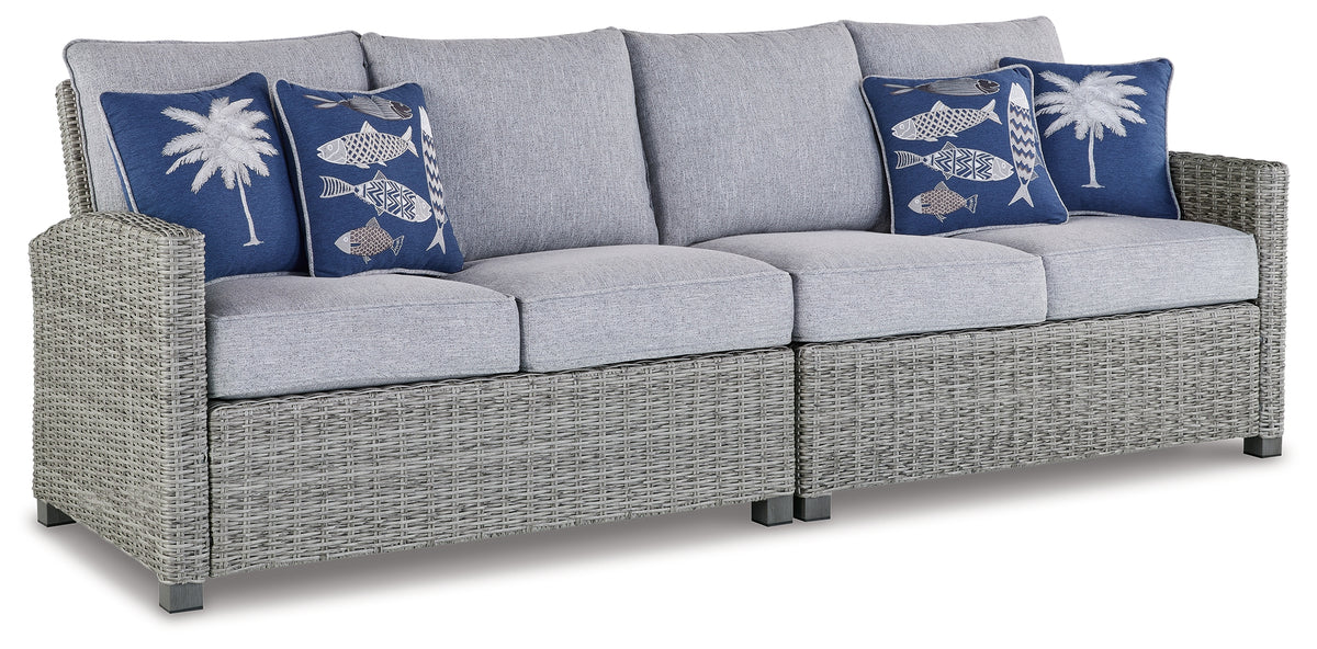 J&M Furniture - Ashley Furniture - Naples Beach Outdoor Right and Left-arm Facing Loveseat with Cushion (Set of 2) - RAF/LAF Loveseat w/CUSH (Set of 2) - P439-854