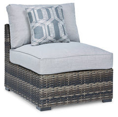 J&M Furniture - Ashley Furniture - Harbor Court Armless Chair with Cushion (Set of 2) - Armless Chair w/Cushion (Set of 2) / Gray - P459-846