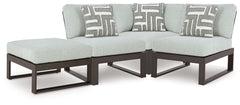 J&M Furniture - Ashley Furniture - Beachloft 4-Piece Outdoor Sectional - 4-Piece Outdoor Sectional / Black/Gray - P490P7