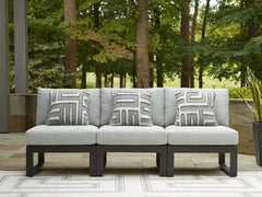 J&M Furniture - Ashley Furniture - Beachloft 3-Piece Outdoor Sectional - 3-Piece Outdoor Sectional / Black/Gray - P490P6