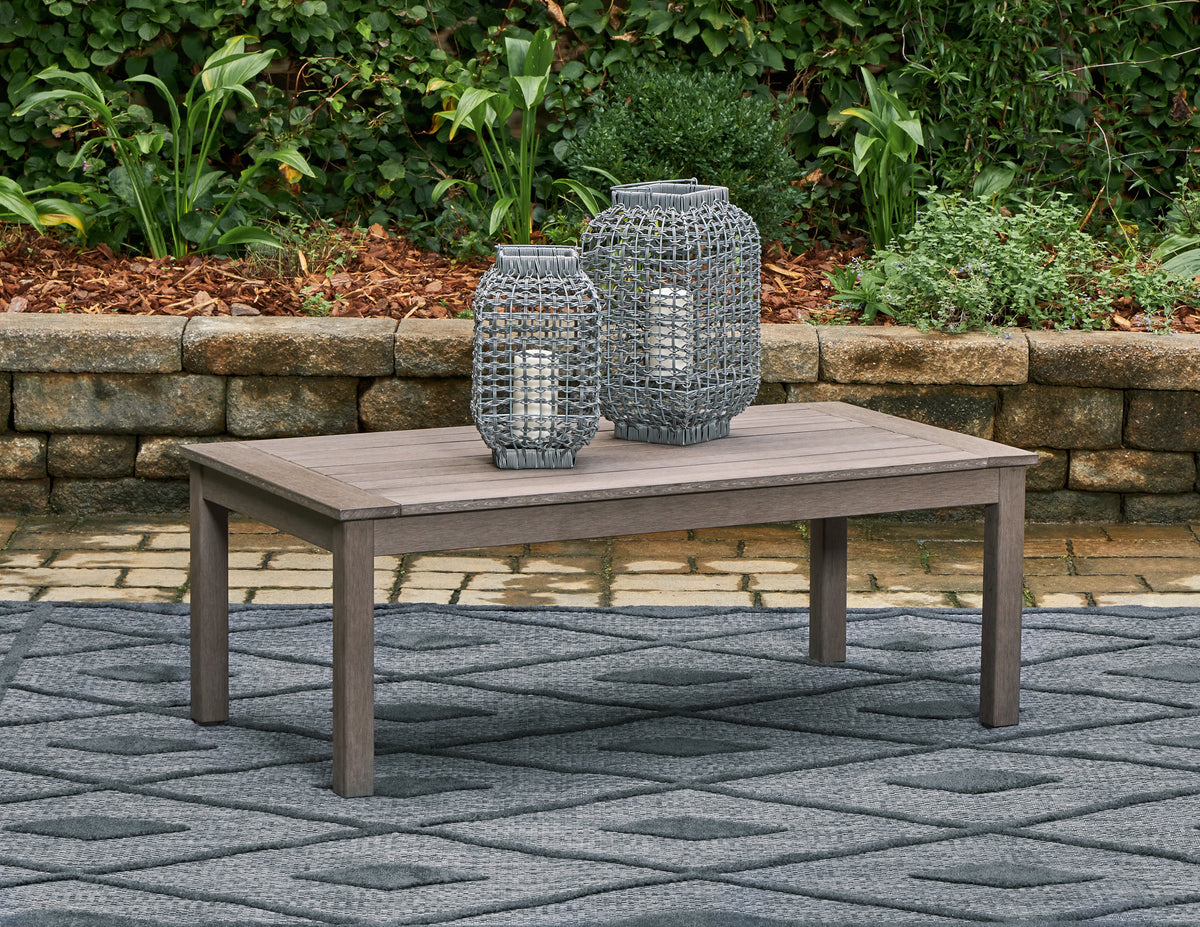 J&M Furniture - Ashley Furniture - Hillside Barn Outdoor Coffee Table - Rectangular Cocktail Table / Brown - P564-701
