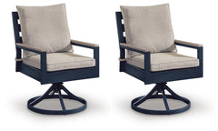 East Beach Outdoor Swivel Chair with Cushion (Set of 2)