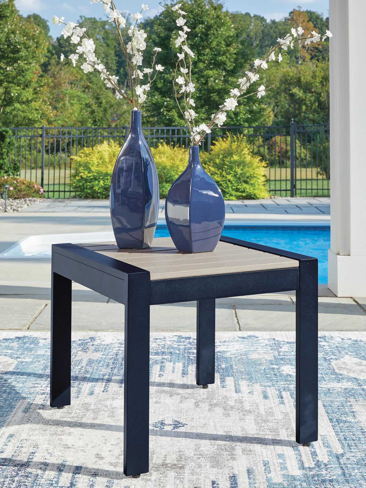 J&M Furniture - Ashley Furniture - East Beach Outdoor End Table - Rectangular End Table - PCP587-703