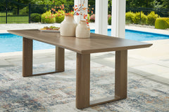 J&M Furniture - Ashley Furniture - Serene Bay Outdoor Dining Table - RECT Dining Table w/UMB OPT / Dark Brown - P671-625