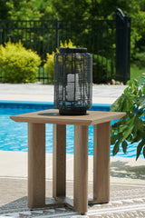 J&M Furniture - Ashley Furniture - Serene Bay Outdoor End Table - Square End Table / Dark Brown - P671-702
