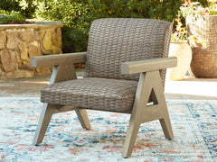 J&M Furniture - Ashley Furniture - Cliff Trails Outdoor Rocking Lounge Chair - Rocking Lounge Chair / Beige - PCP690-821