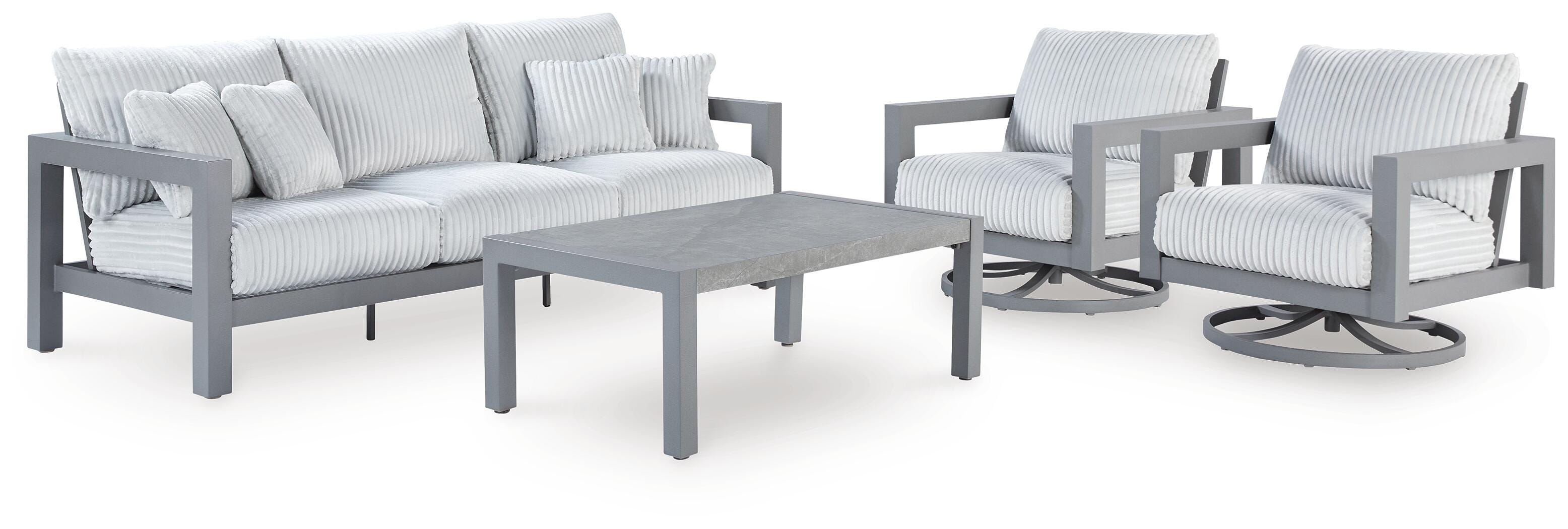 J&M Furniture - Ashley Furniture - Hurley Park Outdoor Sofa, 2 Lounge Chairs and Coffee Table - Outdoor Sofa, 2 Lounge Chairs and Coffee Table - PCP695P2