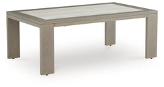 J&M Furniture - Ashley Furniture - Kimpton Isle Outdoor Coffee Table - Rectangular Cocktail Table / Brown - P704-701
