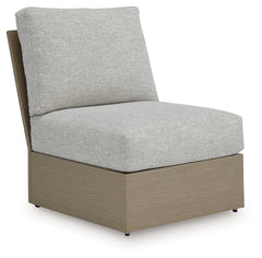 J&M Furniture - Ashley Furniture - Kimpton Isle Outdoor Armless Chair with Cushion - Armless Chair w/Cushion / Brown/Beige - P704-846