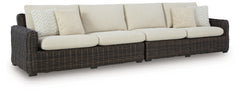 Kimora Outdoor Right and Left-arm Facing Loveseat with Cushion (Set of 2)
