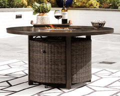 J&M Furniture - Ashley Furniture - Paradise Trail Fire Pit Table - Round Fire Pit Table / Medium Brown - P750-776