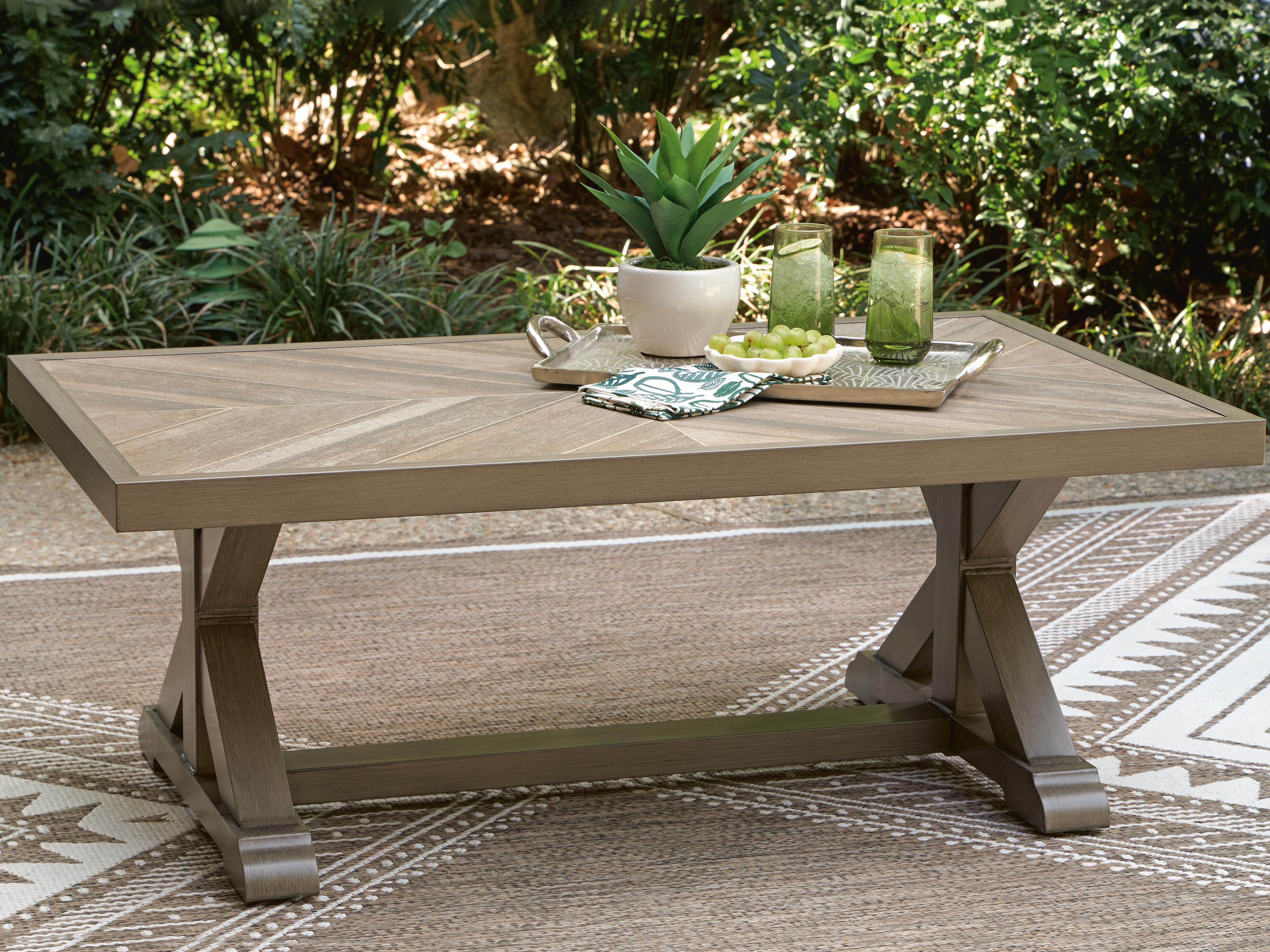 J&M Furniture - Ashley Furniture - Laguna Heights Outdoor Coffee Table - Rectangular Cocktail Table - PCP790-701