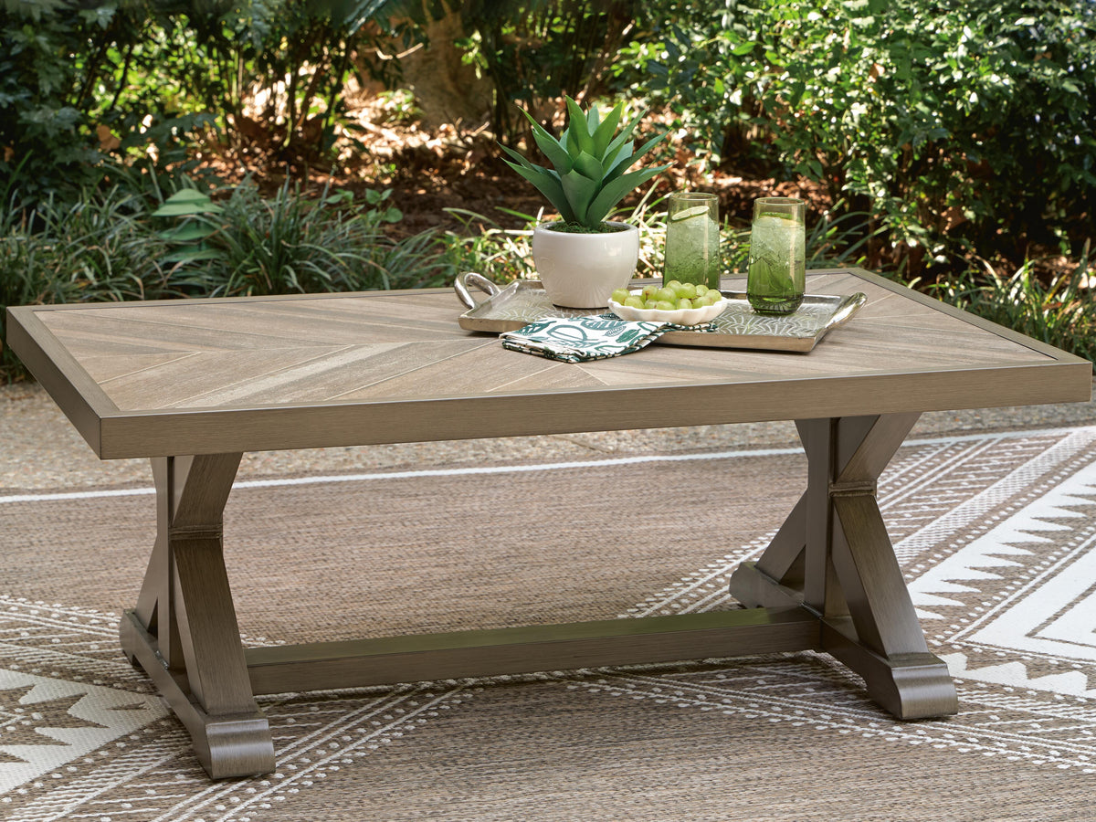 J&M Furniture - Ashley Furniture - Laguna Heights Outdoor Coffee Table - Rectangular Cocktail Table - PCP790-701