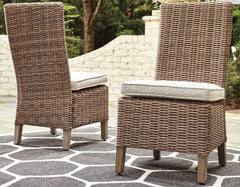 J&M Furniture - Ashley Furniture - Beachcroft Outdoor Side Chair with Cushion (Set of 2) - Side Chair with Cushion (Set of 2) / Beige - P791-601