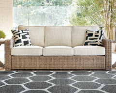 J&M Furniture - Ashley Furniture - Beachcroft Outdoor Sofa with Cushion - Sofa with Cushion / Black/Light Gray - P792-838