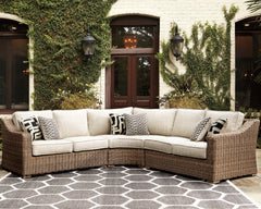J&M Furniture - Ashley Furniture - Beachcroft 3-Piece Outdoor Seating Set - 3-Piece Outdoor Seating Set / Beige - P791P6