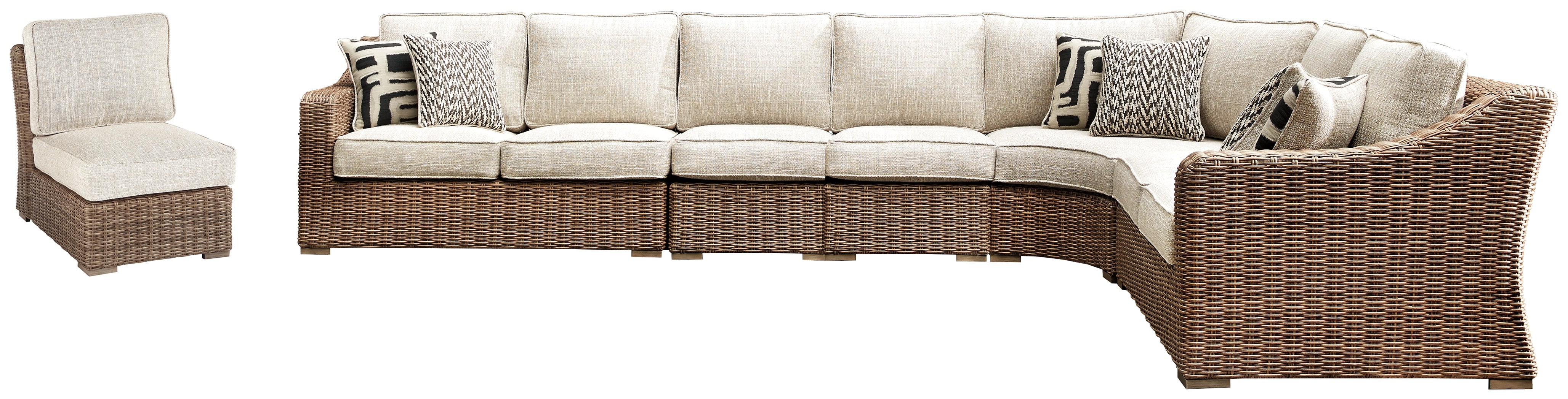 J&M Furniture - Ashley Furniture - Beachcroft 6-Piece Outdoor Seating Set - 6-Piece Outdoor Seating Set / Beige - P791P11