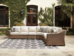 J&M Furniture - Ashley Furniture - Beachcroft 4-Piece Outdoor Seating Set - 4-Piece Outdoor Seating Set / Beige - P791P7