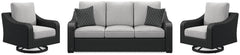 J&M Furniture - Ashley Furniture - Beachcroft Outdoor Sofa and 2 Lounge Chairs - Outdoor Sofa and 2 Lounge Chairs - P792P8